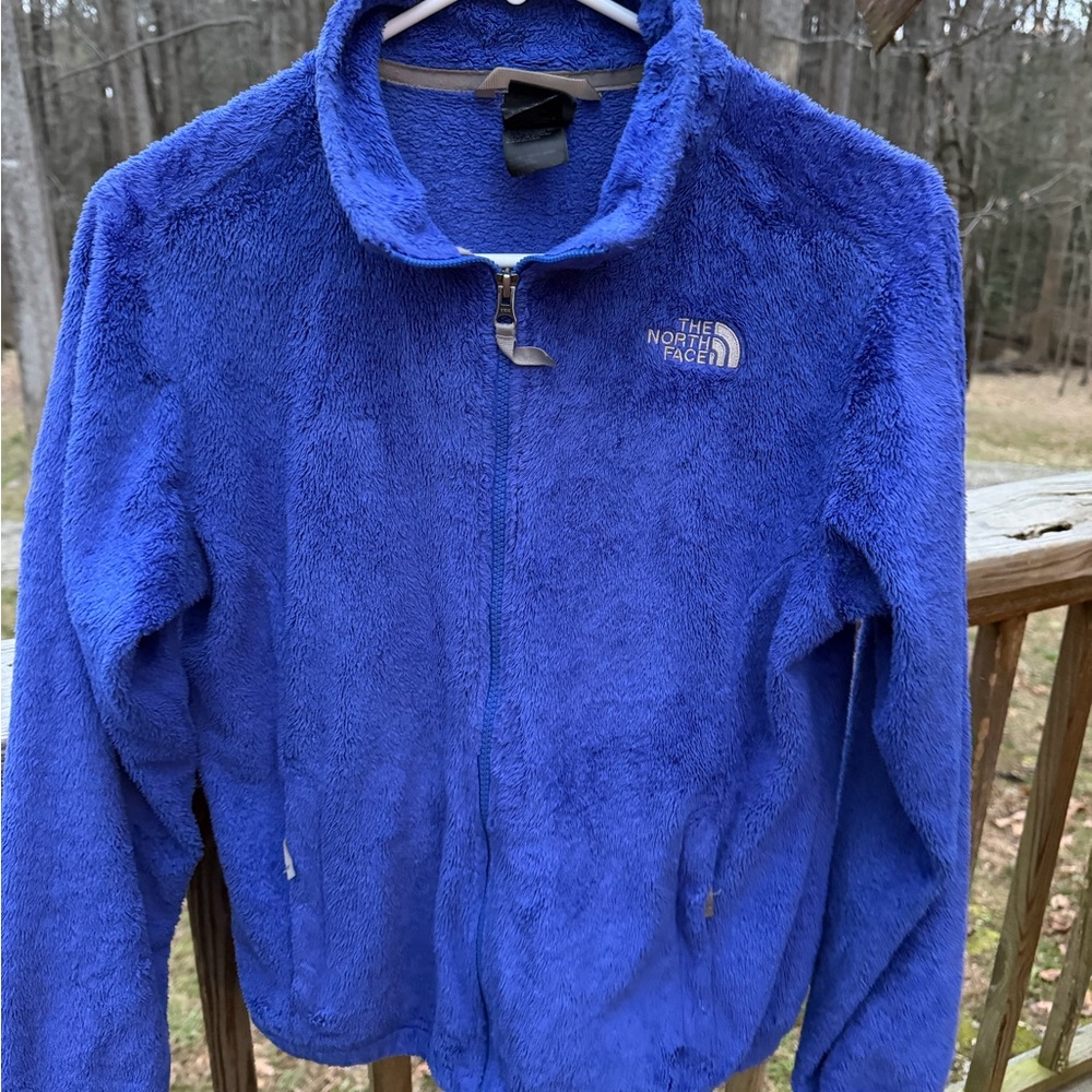 The North Face girls Plush Fleece Jacket - Royal Blue